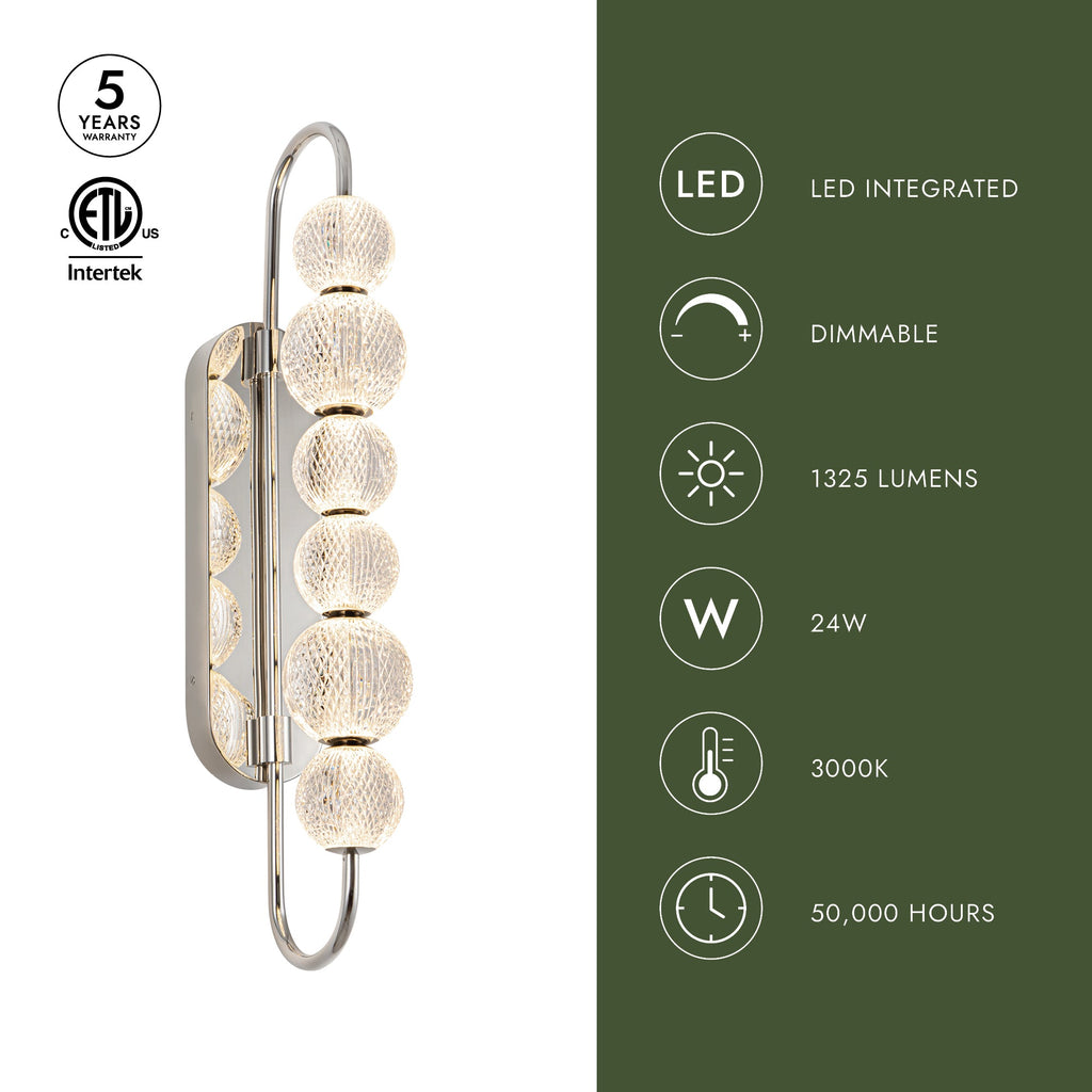Marni 28-in Wall/Vanity Light
