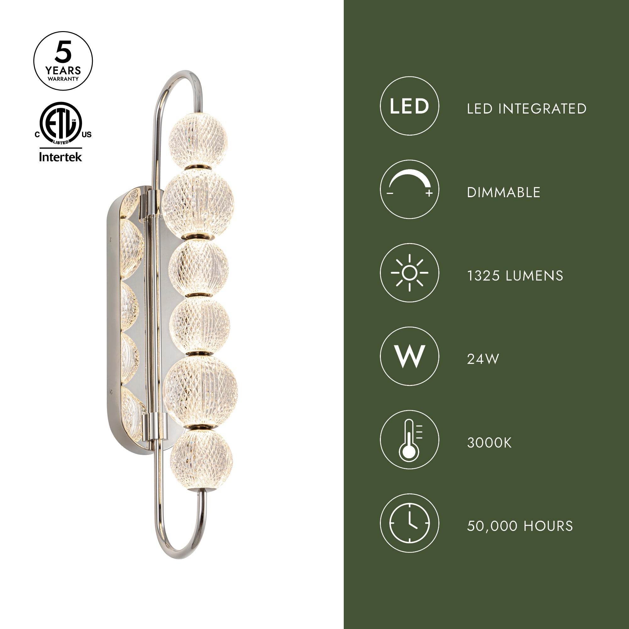 Marni 28-in Wall/Vanity Light