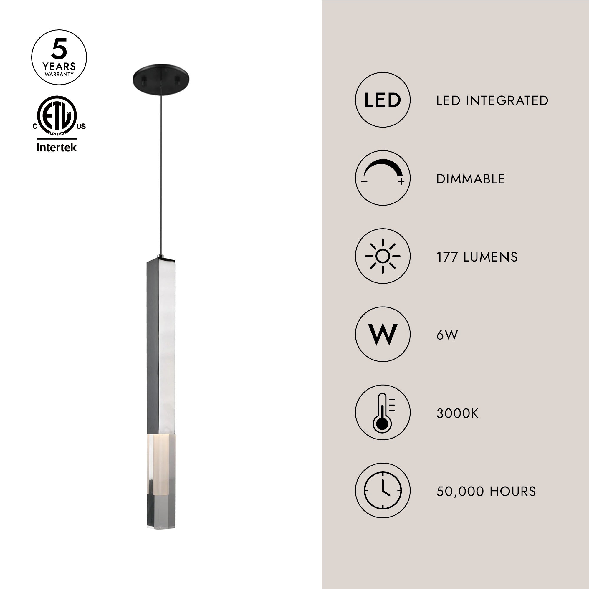 Martelo 5-in Pendant