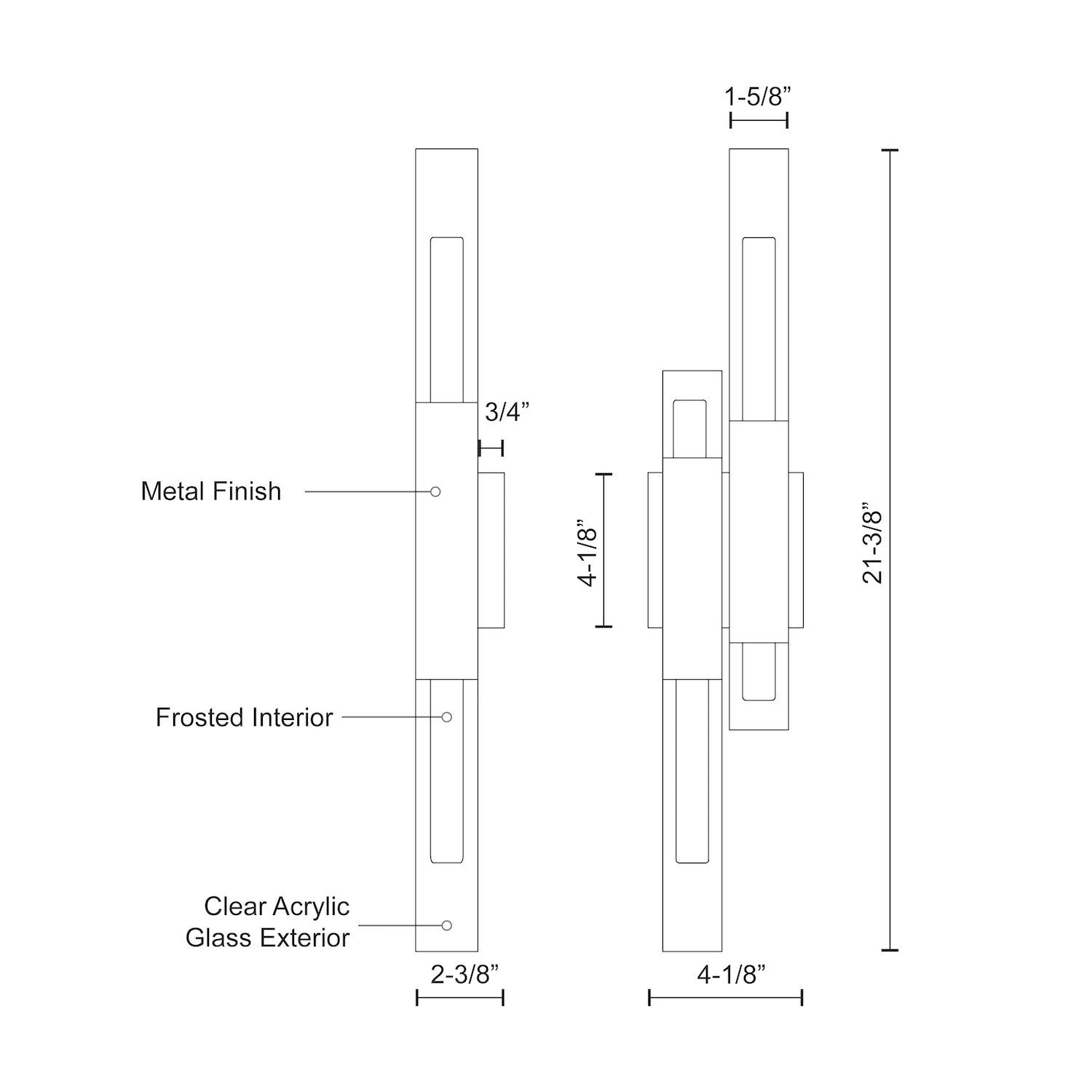 Martelo 22-in Wall Sconce
