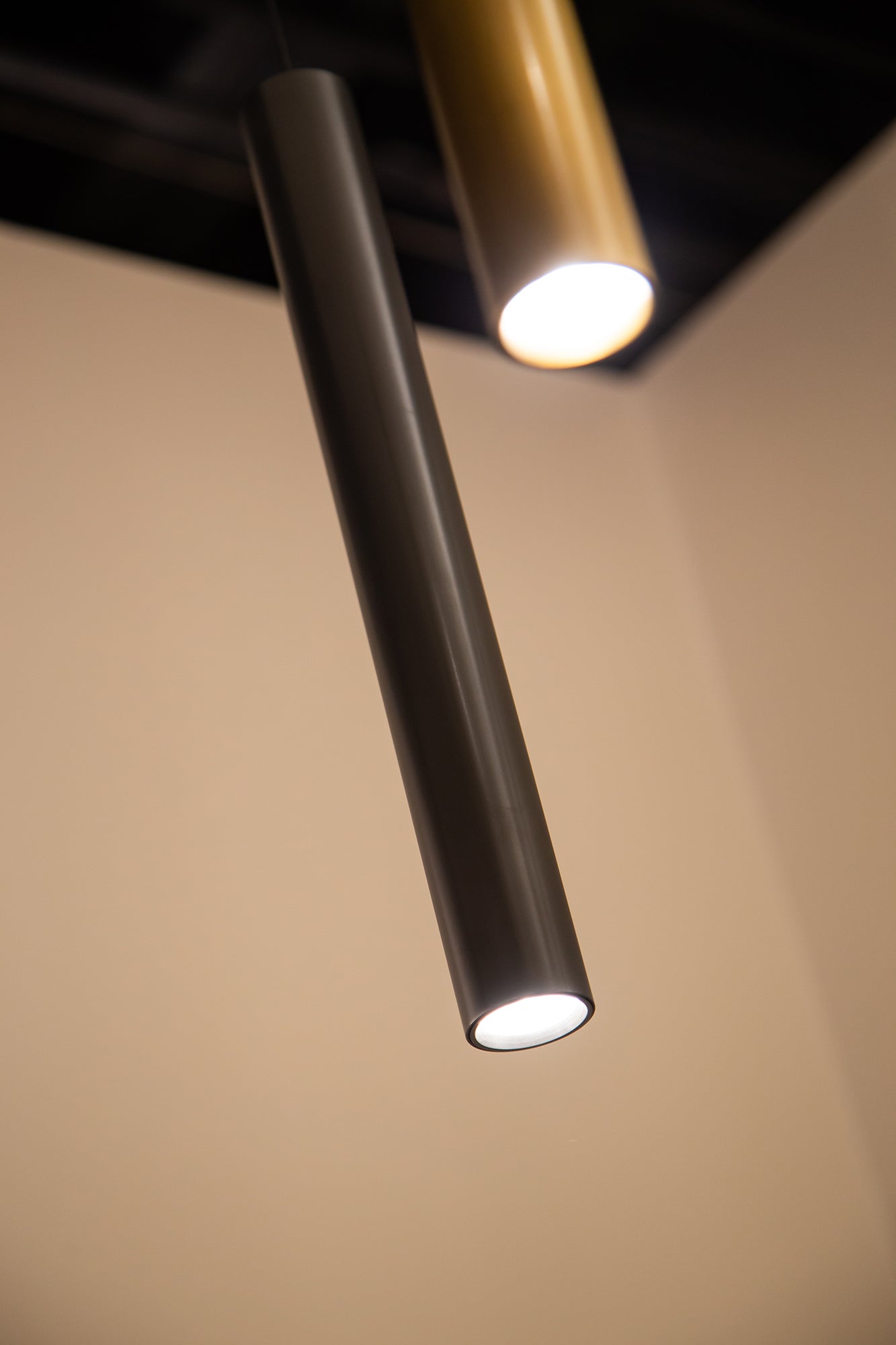 Mason 4 Head Linear Pendant – Adjustable with Metal Strap Detail