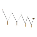 Mason 4 Head Linear Pendant – Adjustable with Metal Strap Detail — Vintage Brass