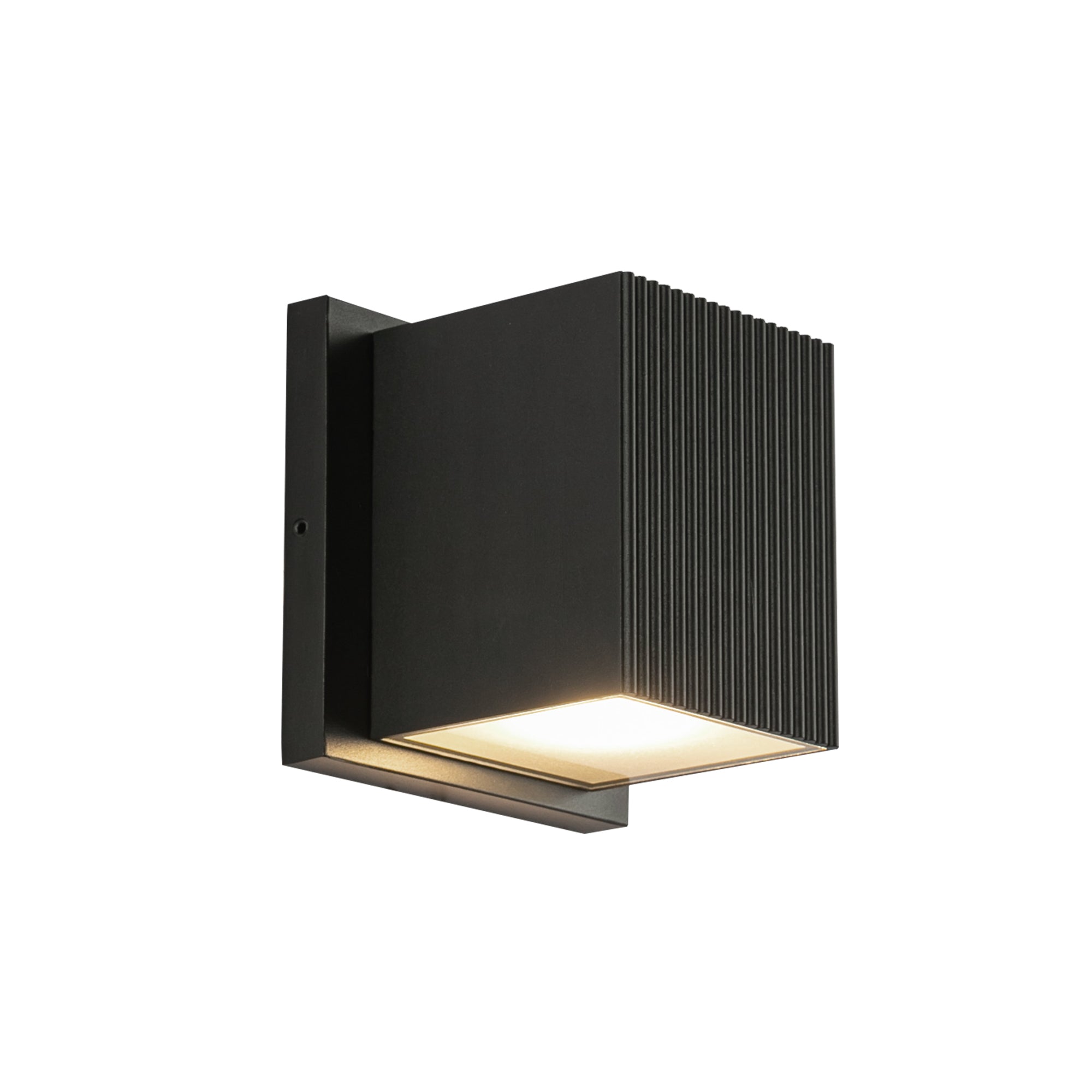 Mavis 4-in Exterior Wall Sconce — Black