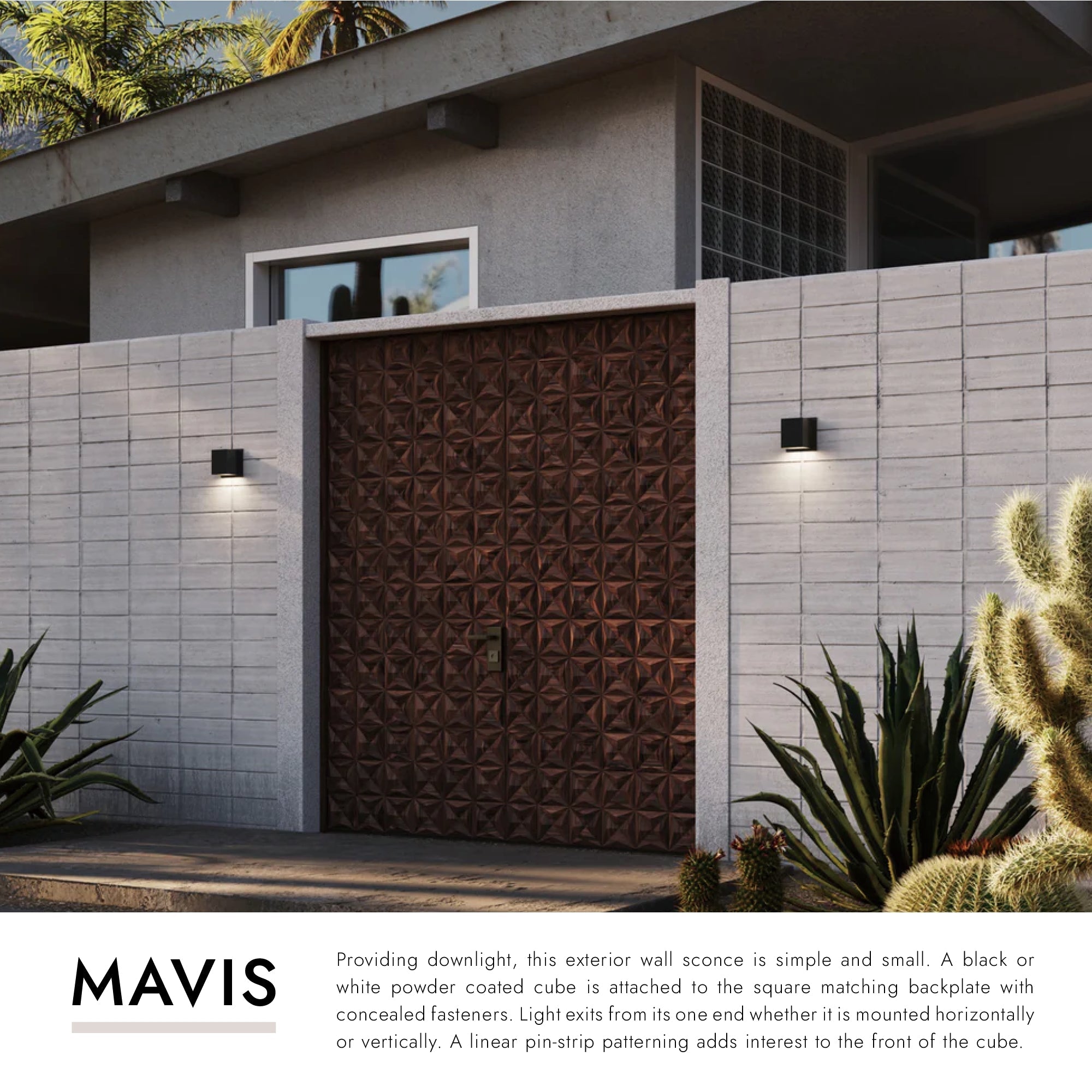 Mavis 4-in Exterior Wall Sconce