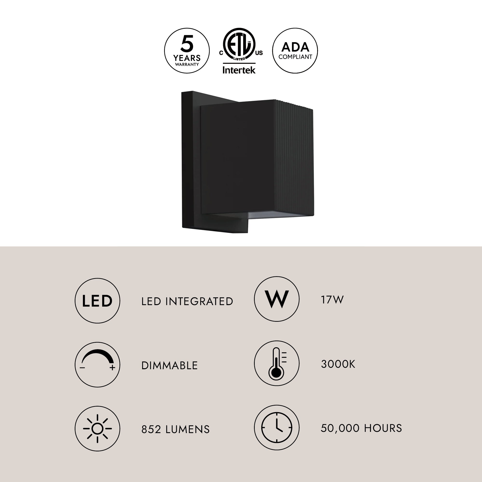 Mavis 4-in Exterior Up/Down Wall Light