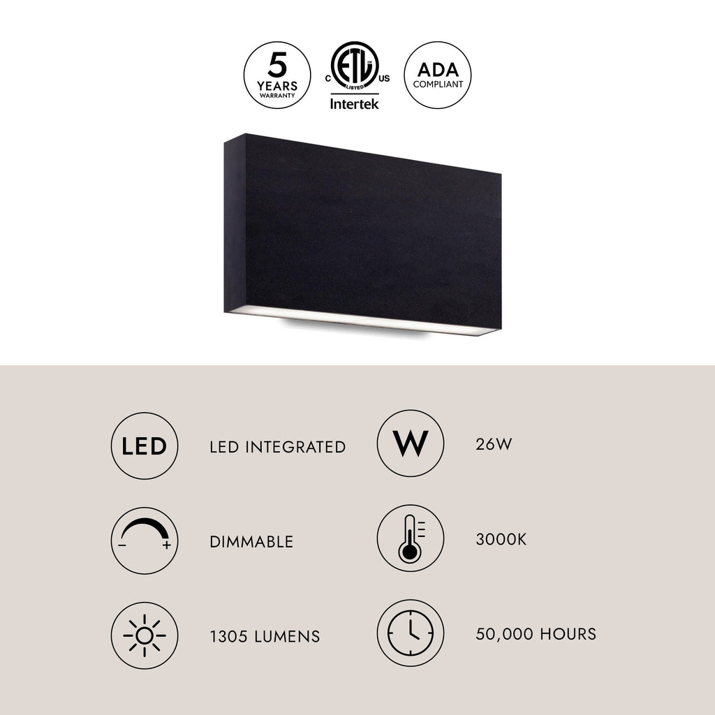 Mica 10-in All-terior Up/Down Wall Light