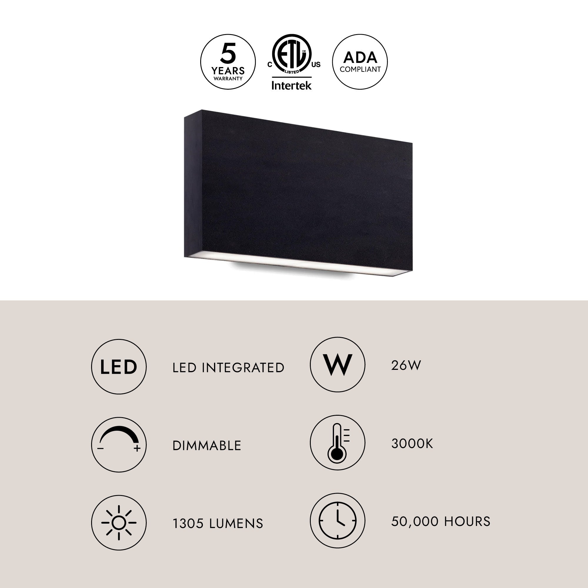 Mica 10-in All-terior Up/Down Wall Light