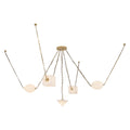 Mineral 5-Head Chandelier — Patina Brass/Alabaster