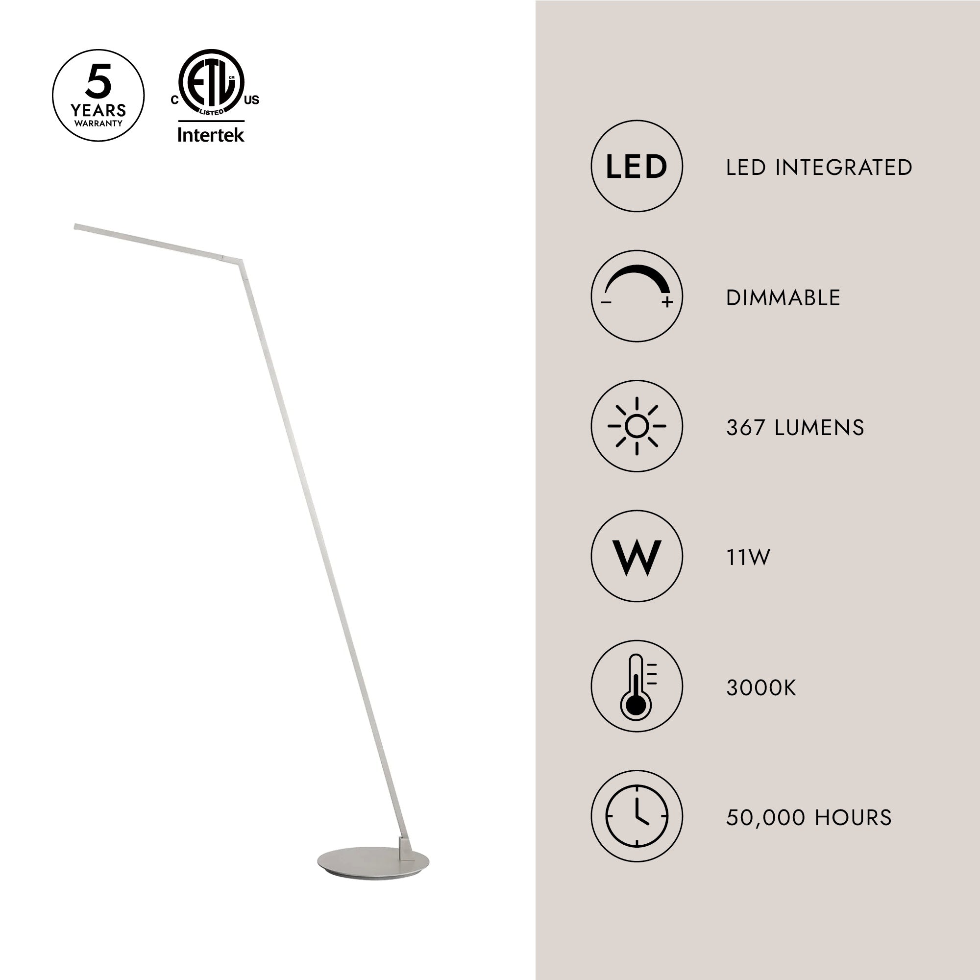 Miter 58-in Floor Lamp