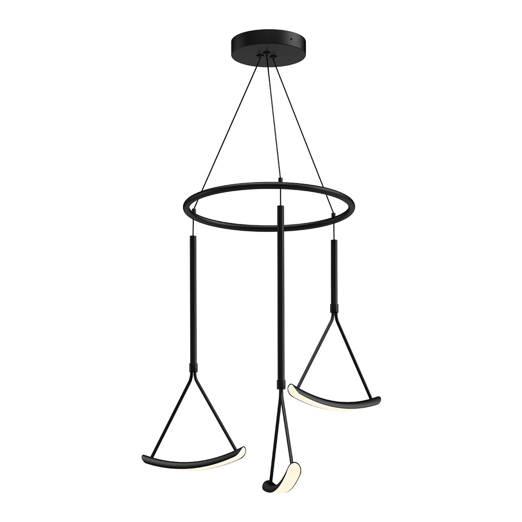 Mobil 27-in Chandelier — Black