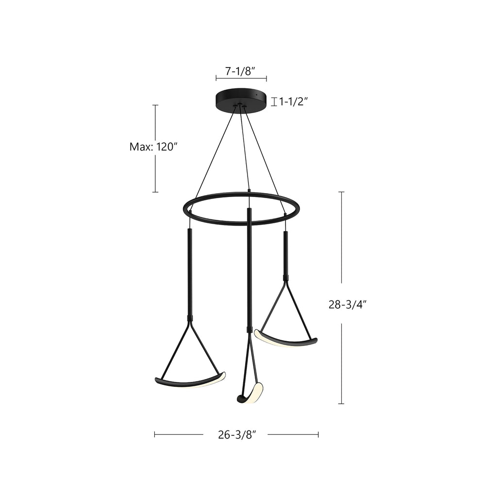Mobil 27-in Chandelier