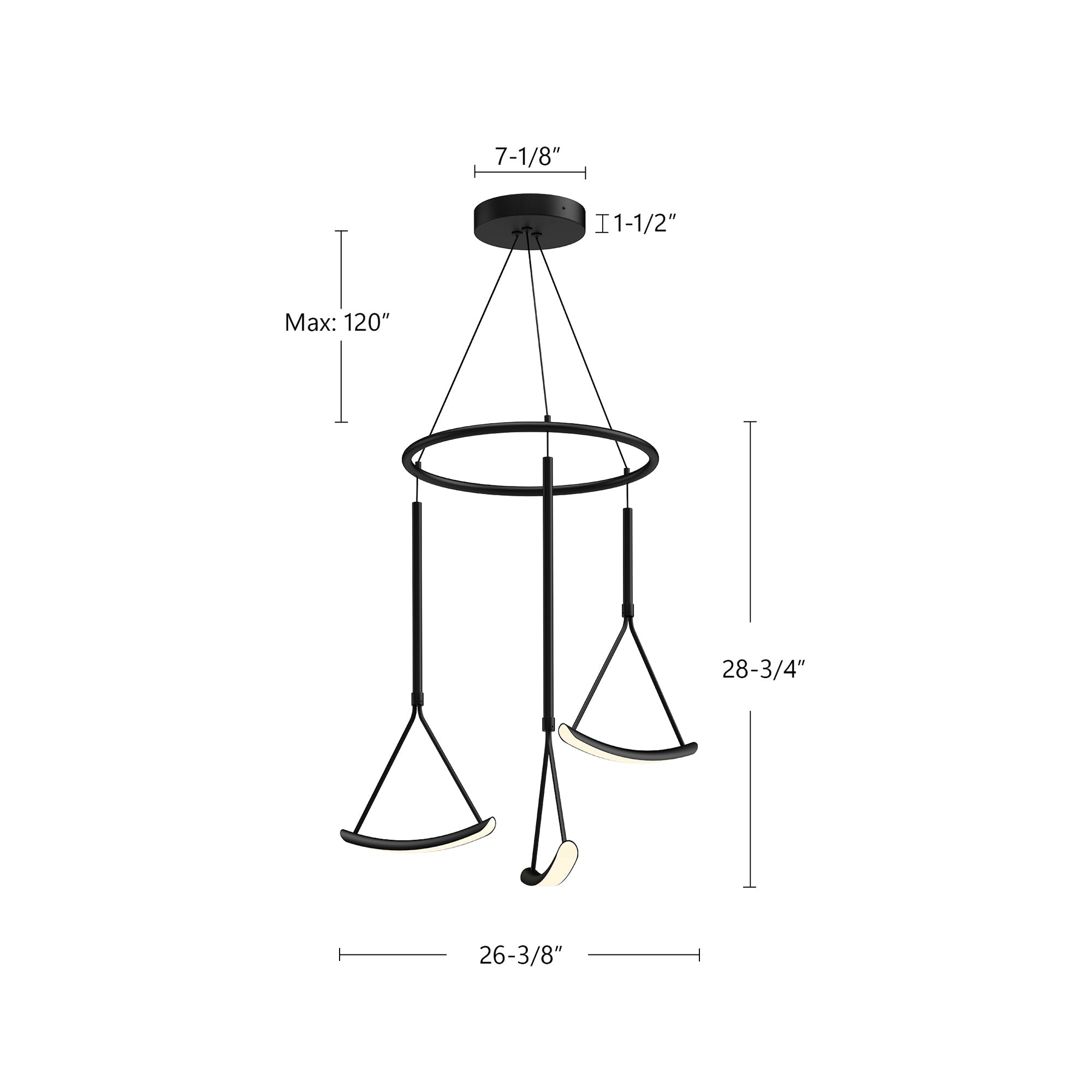 Mobil 27-in Chandelier
