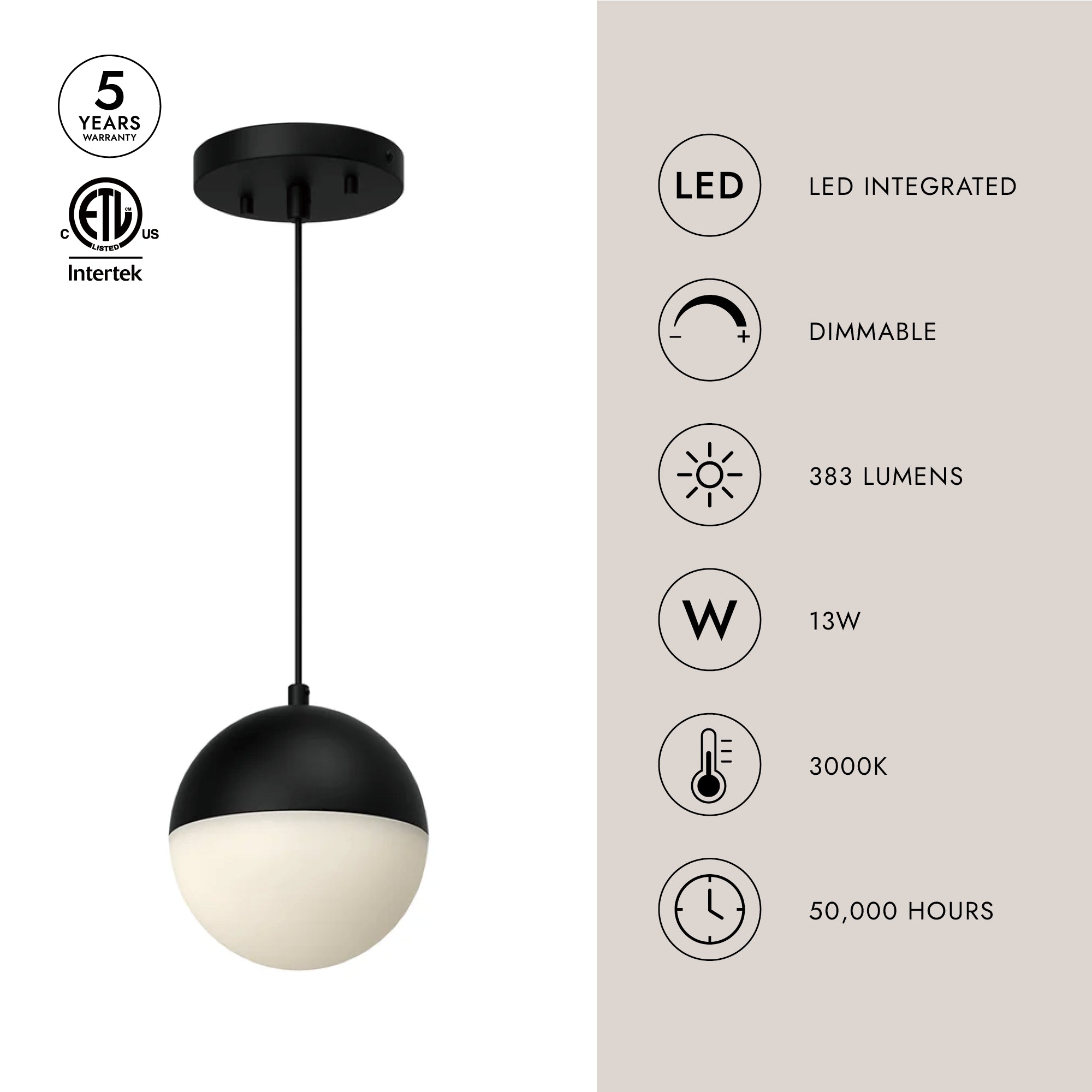 Monae 6-in Pendant