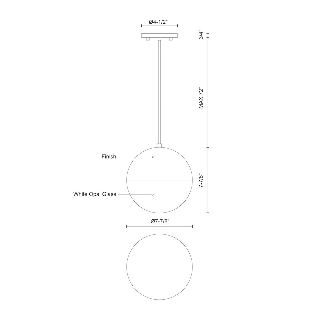 Monae 8-in Pendant