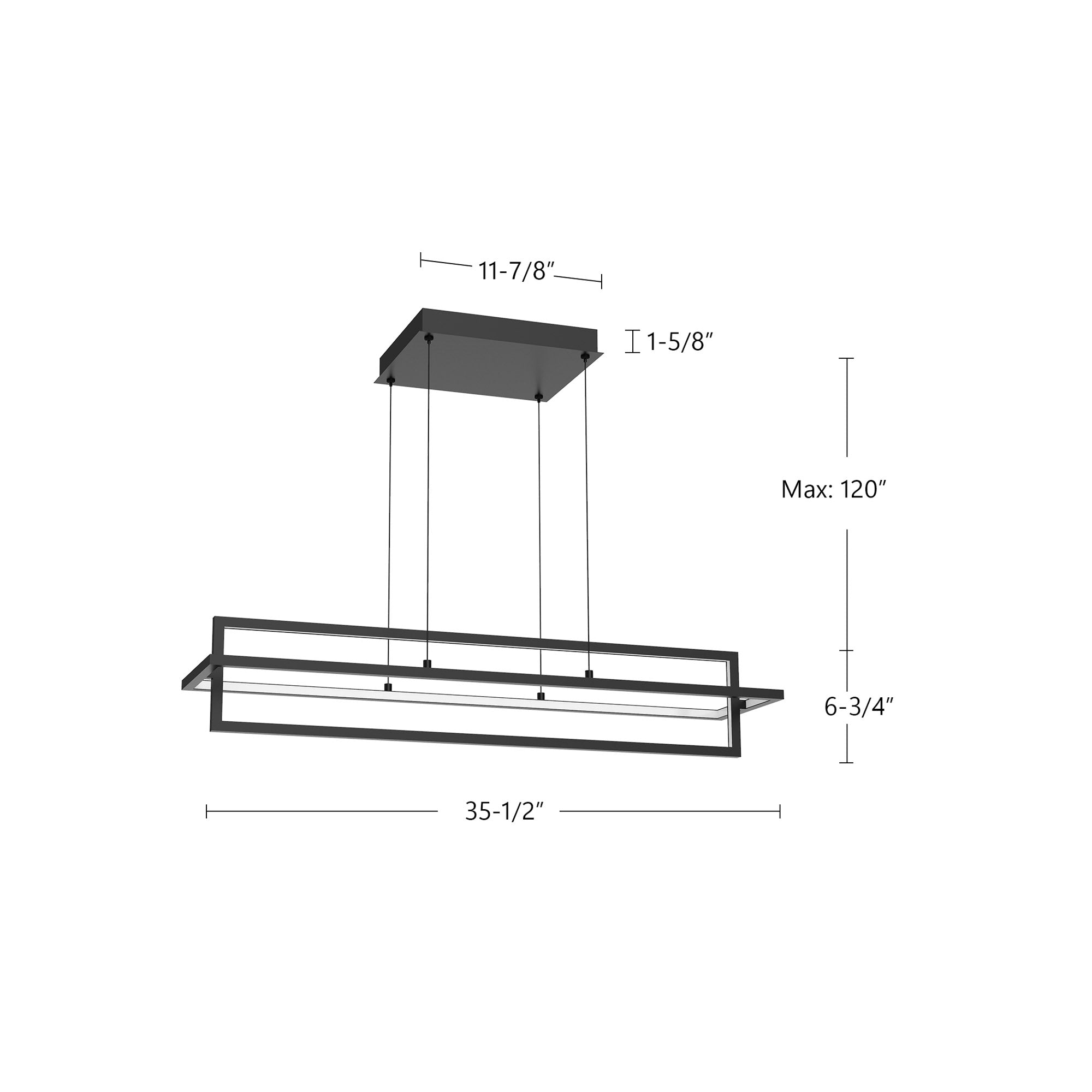 Mondrian 36-inch Linear Pendant