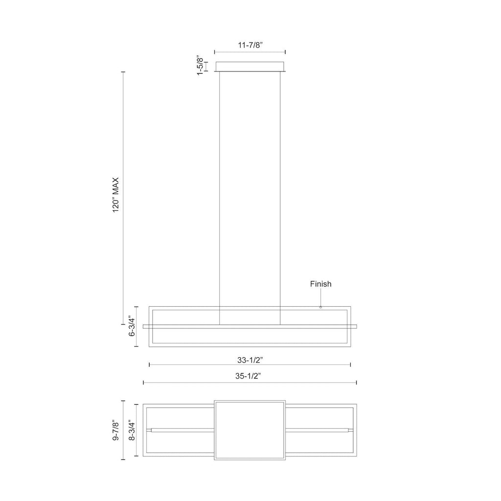 Mondrian 36-inch Linear Pendant
