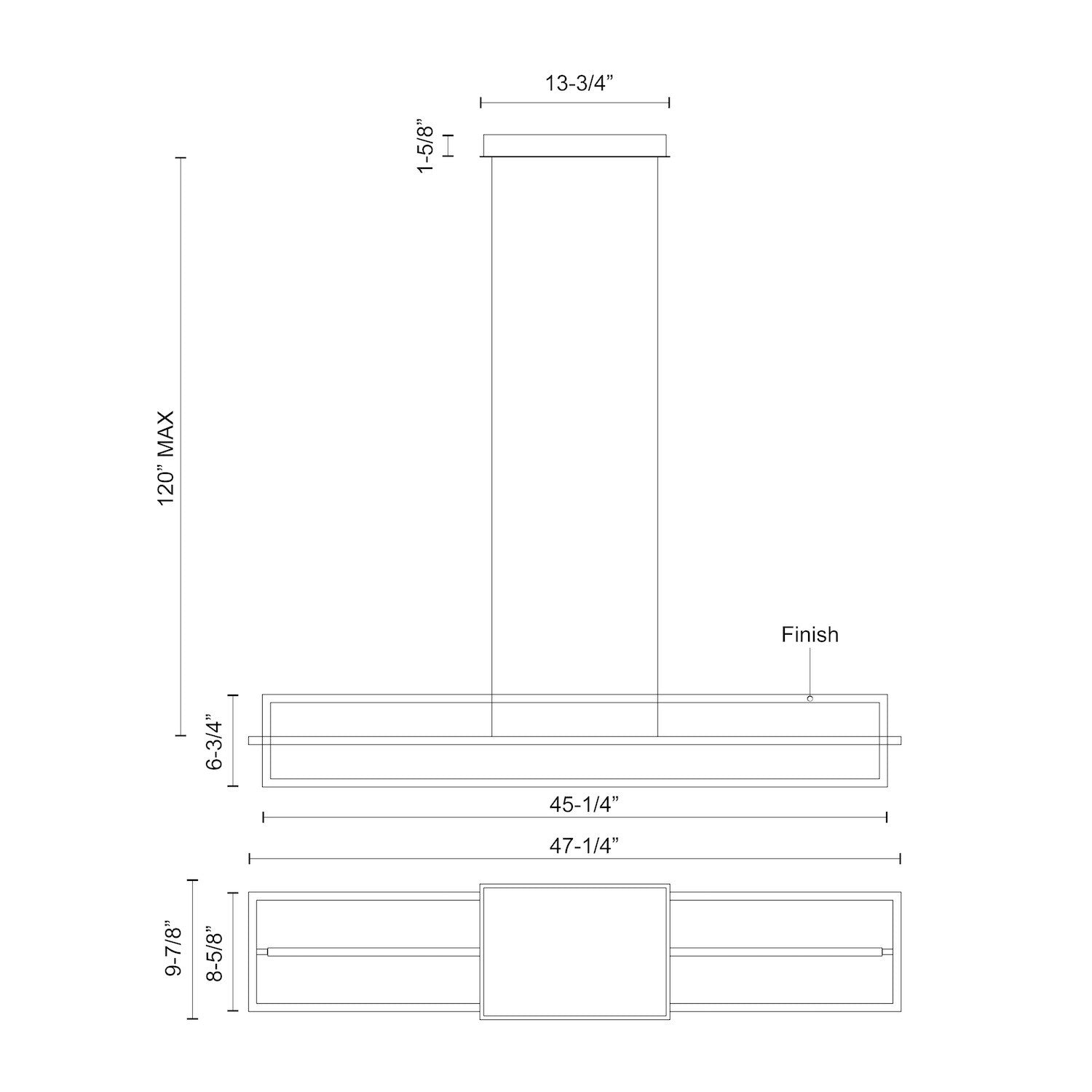 Mondrian 48-in Linear Pendant