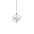 Monza 20-in Chandelier — Black/Antique Brass
