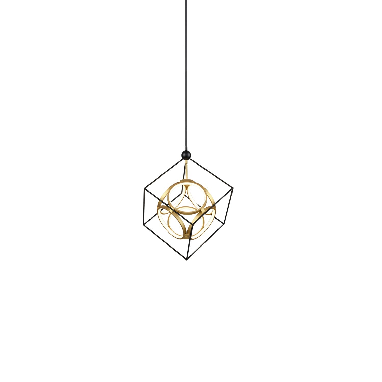 Monza 20-in Chandelier — Black/Antique Brass