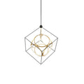 Monza 34-in Chandelier — Black/Antique Brass