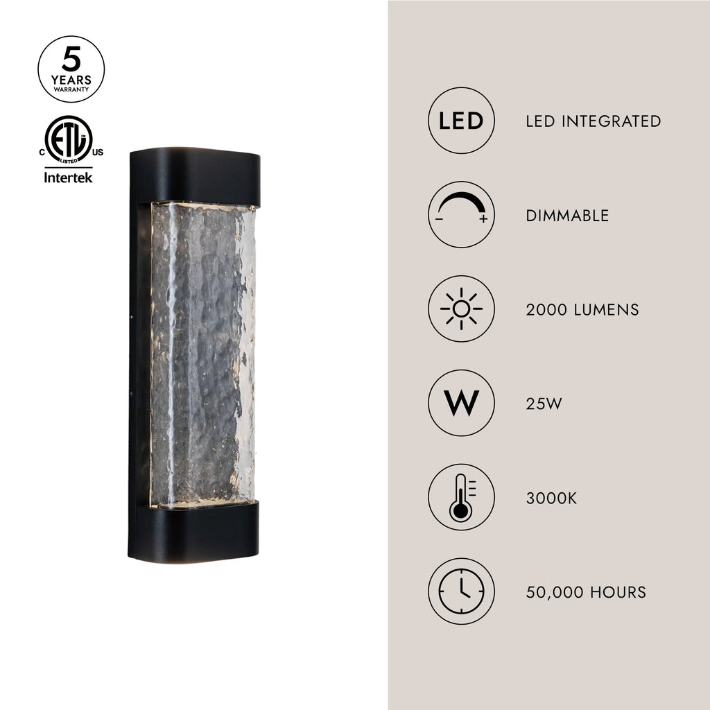 Moondew 18-in Exterior Wall Sconce
