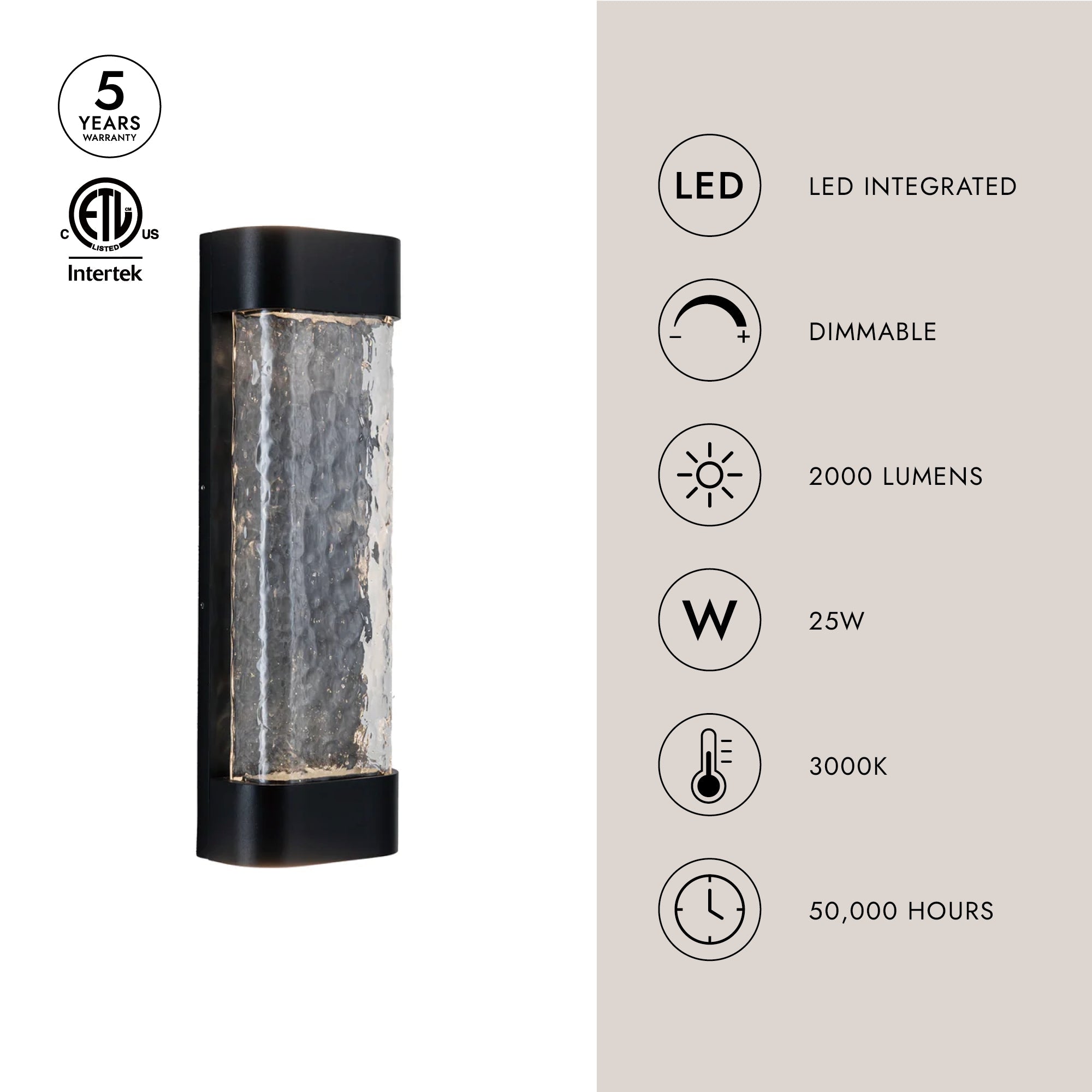 Moondew 18-in Exterior Wall Sconce