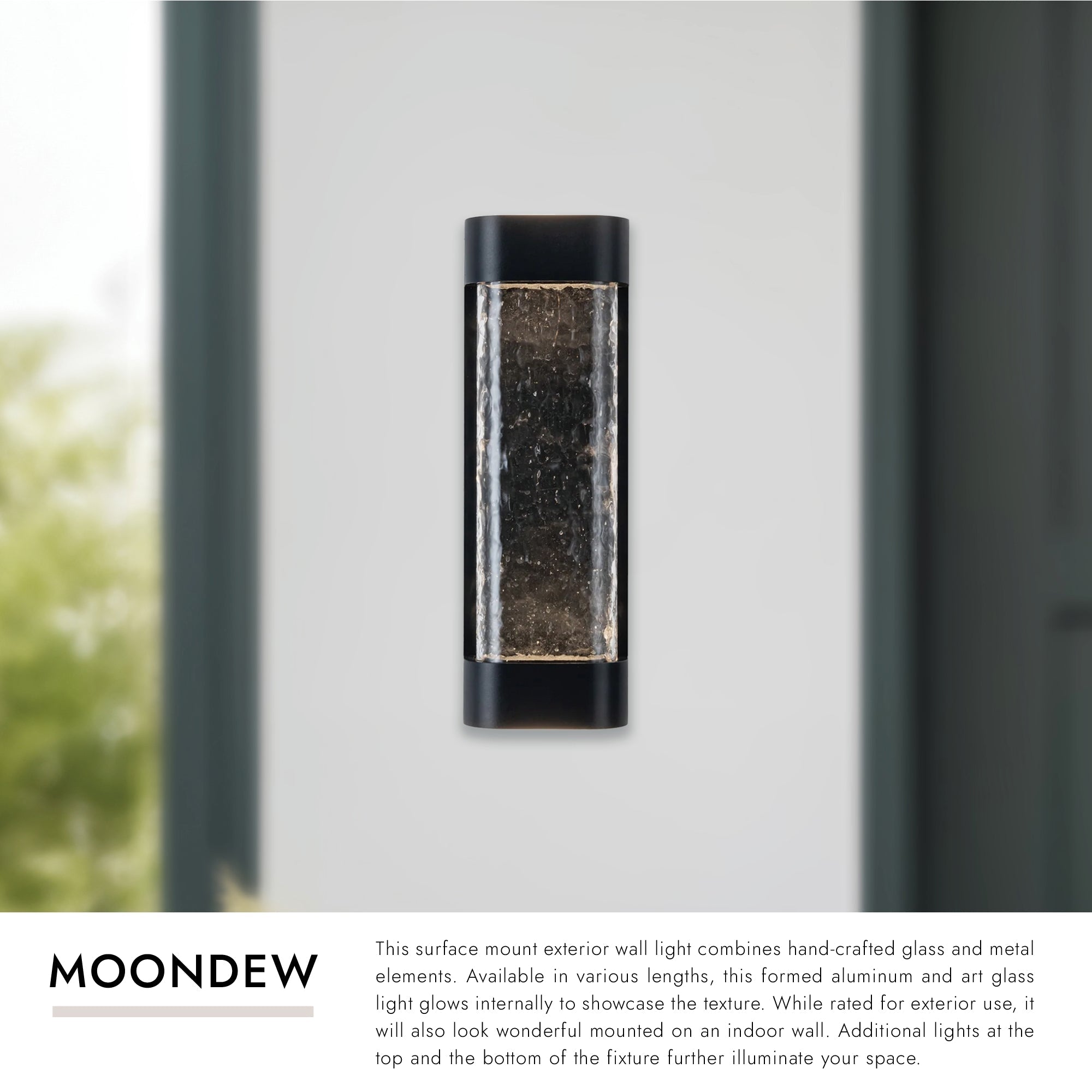 Moondew 18-in Exterior Wall Sconce