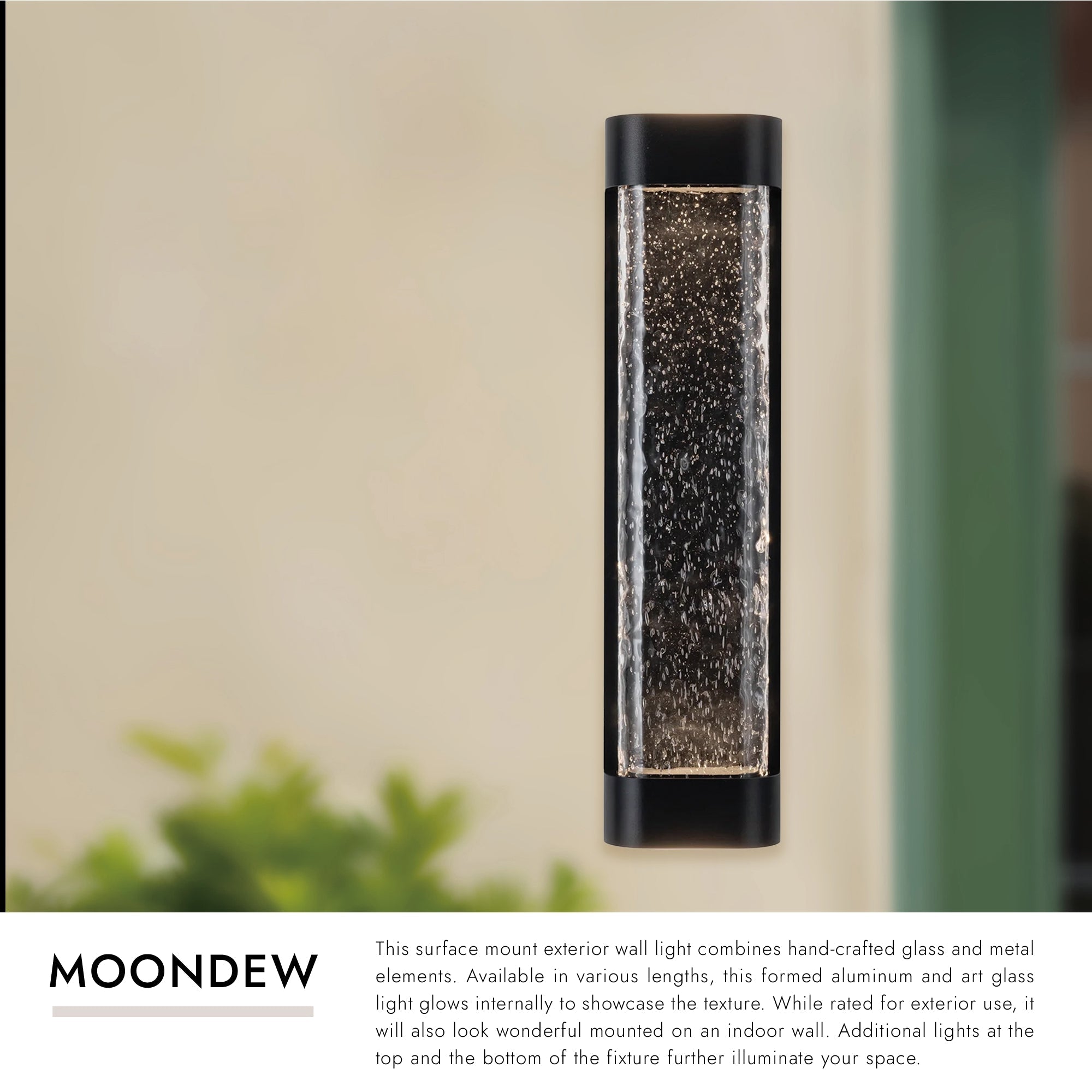 Moondew 24-in Exterior Wall Sconce
