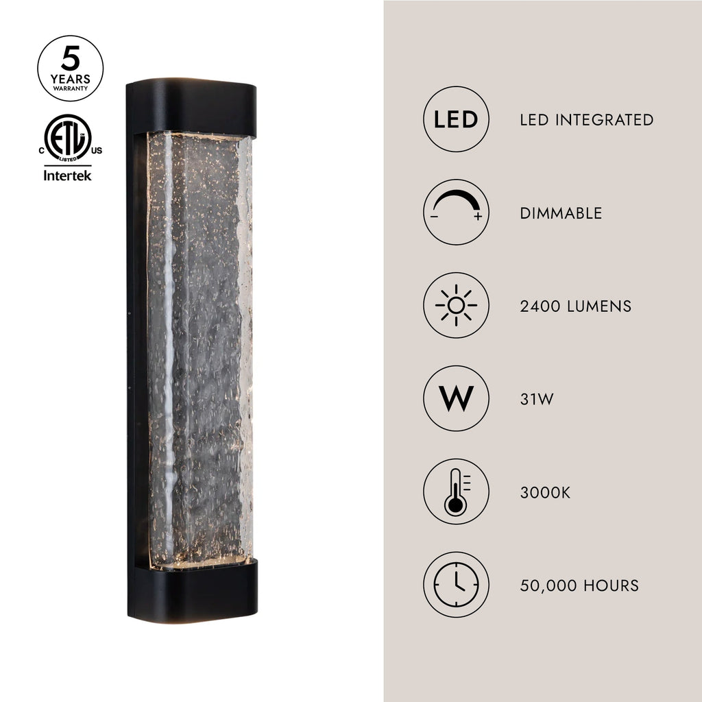 Moondew 24-in Exterior Wall Sconce