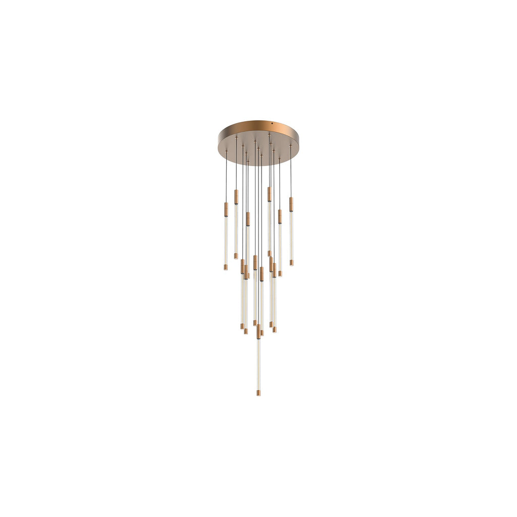 Motif 13-in Multi Pendant — Brushed Gold