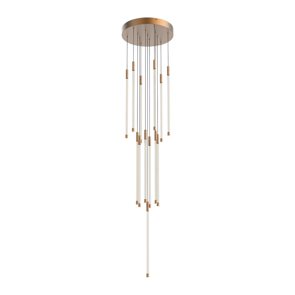 Motif 21-in Multi Pendant — Brushed Gold [Universal Voltage and 0-10 Dimming]