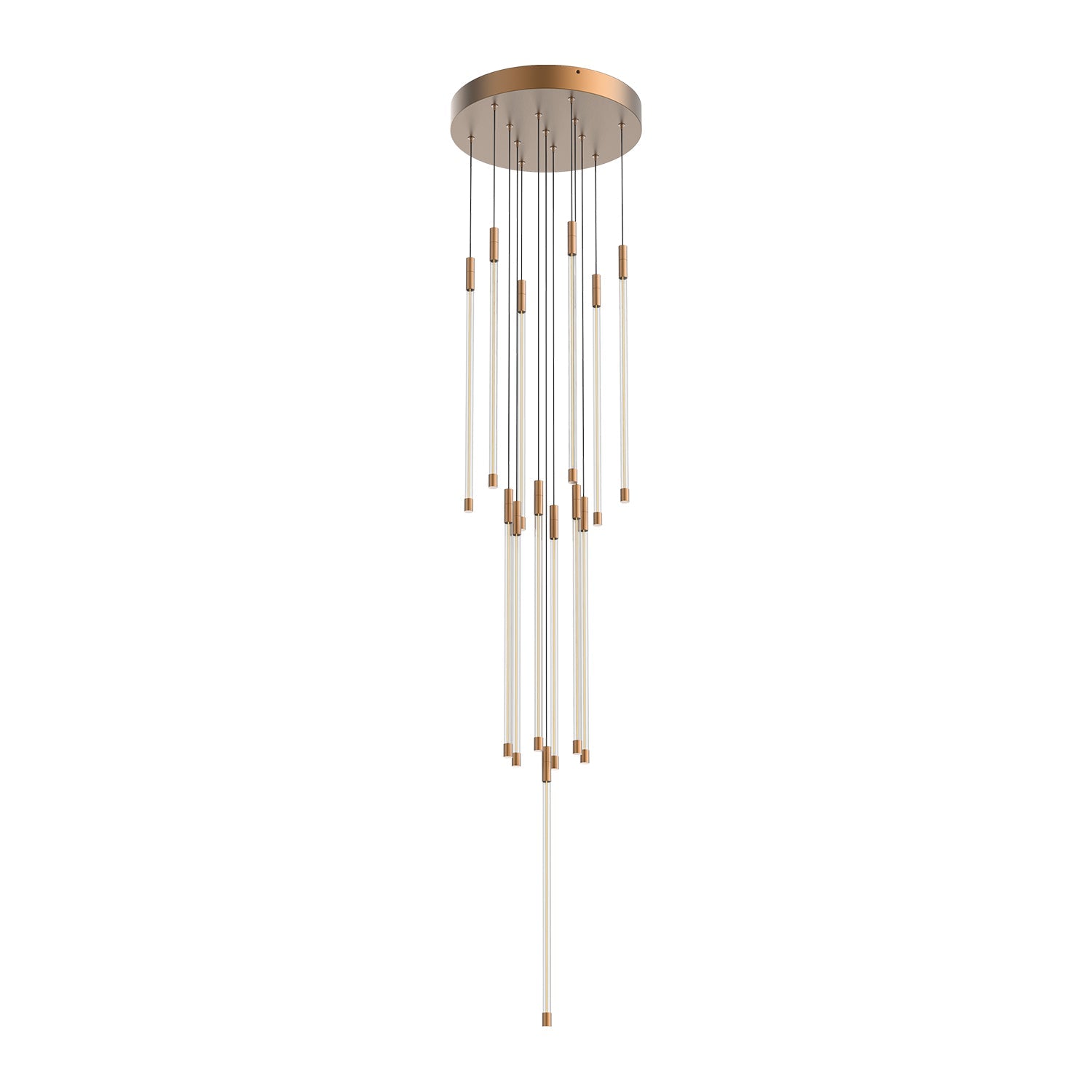 Motif 21-in Multi Pendant — Brushed Gold [Universal Voltage and 0-10 Dimming]