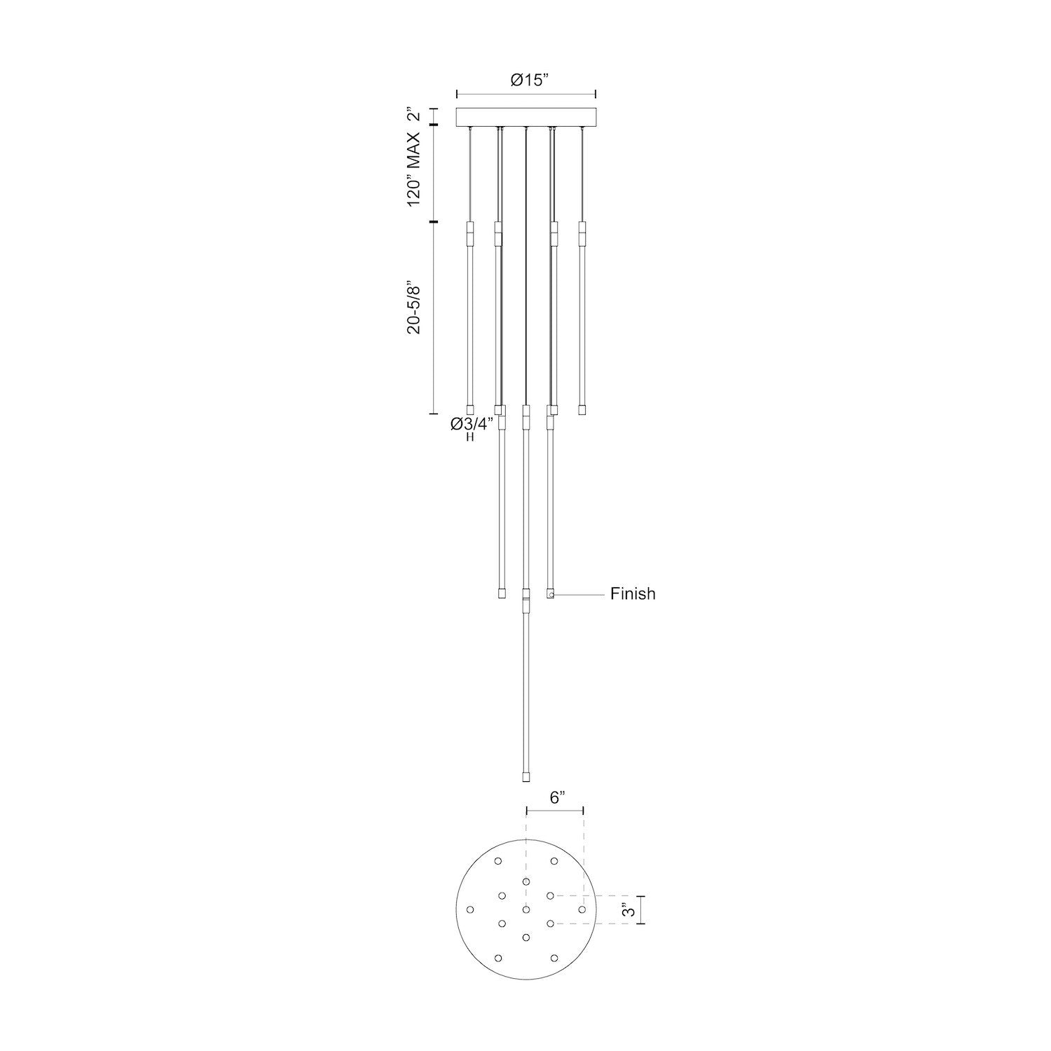 Motif 21-in Multi Pendant