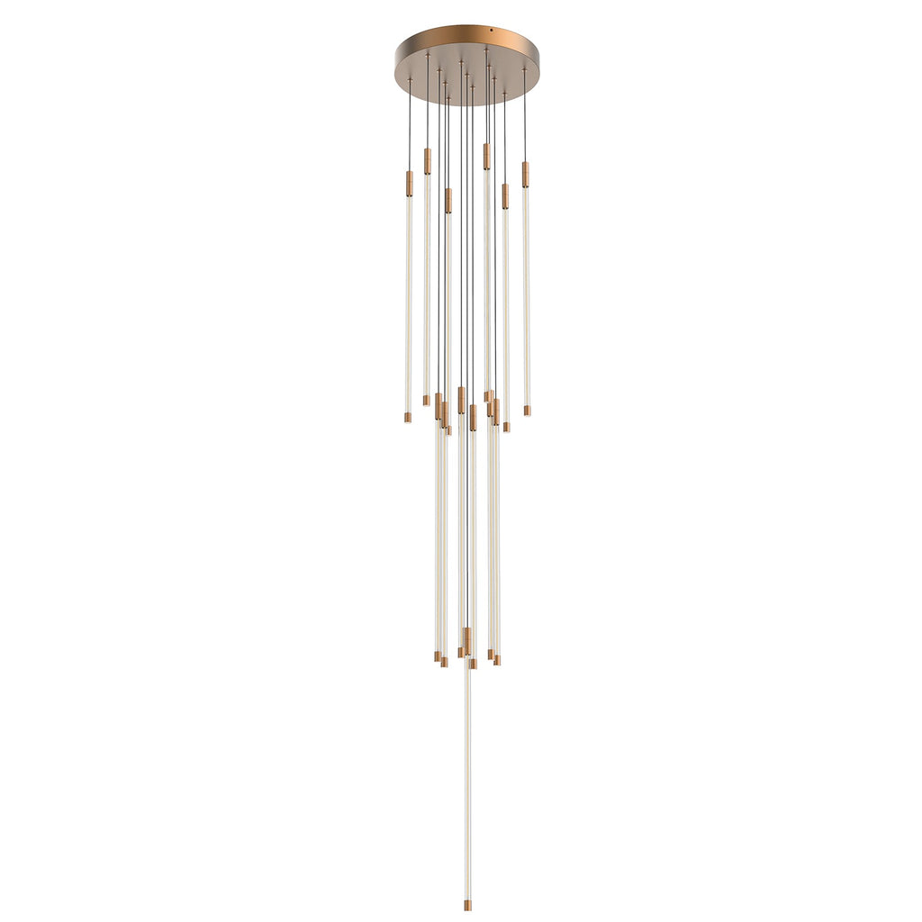 Motif 27-in Multi Pendant — Brushed Gold