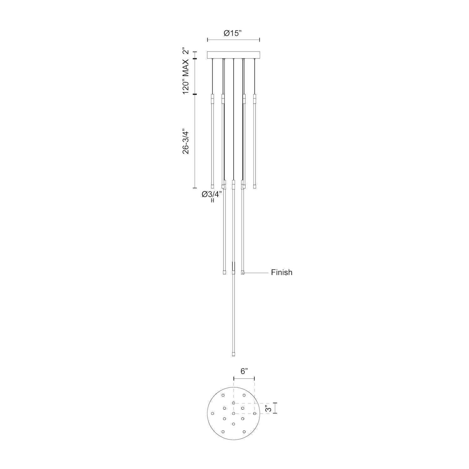 Motif 27-in Multi Pendant
