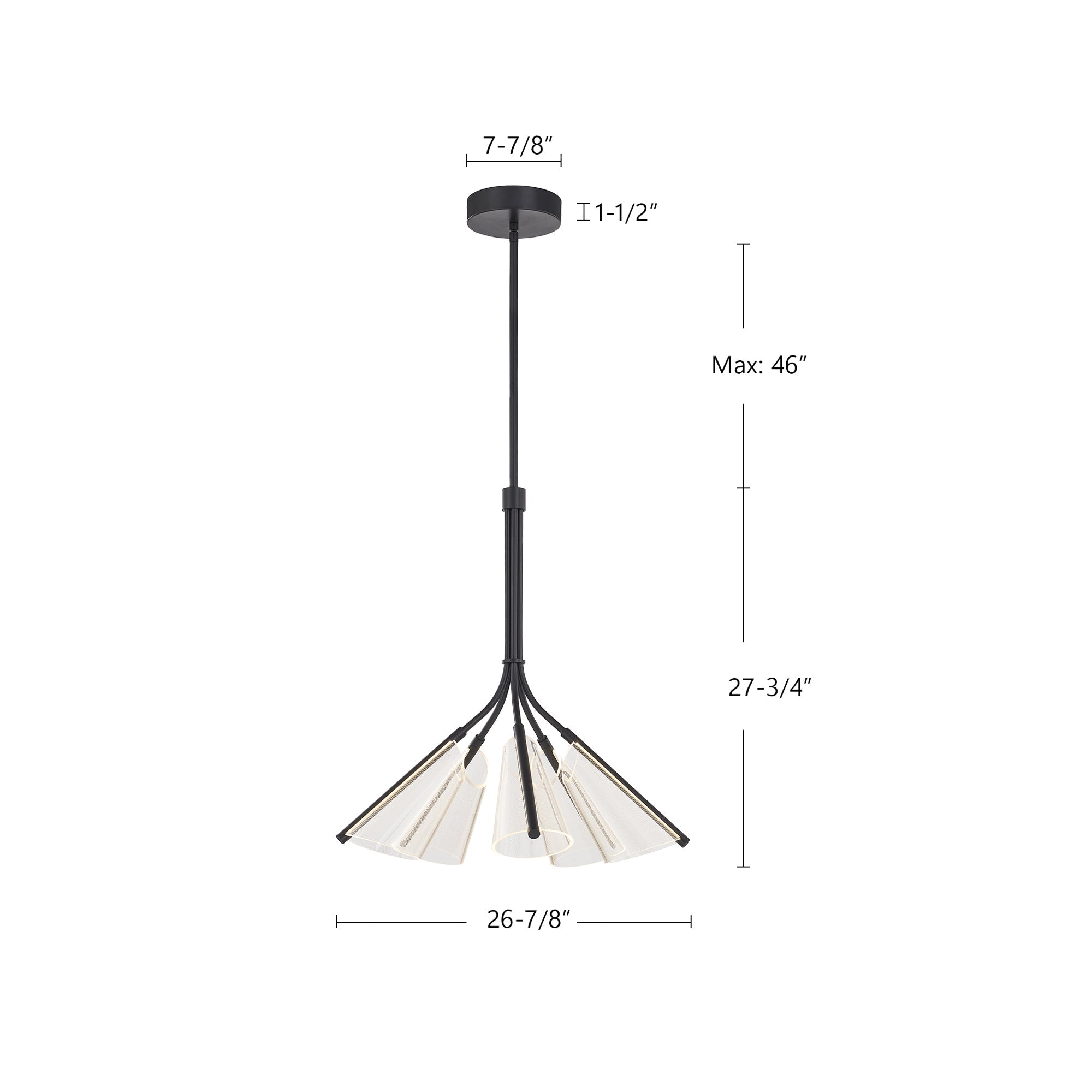 Mulberry 28-in Chandelier