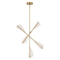 Mulberry 37-in Chandelier — Brushed Gold/Light Guide [Universal Voltage]