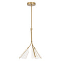 Mulberry 22-in Pendant — Brushed Gold/Light Guide