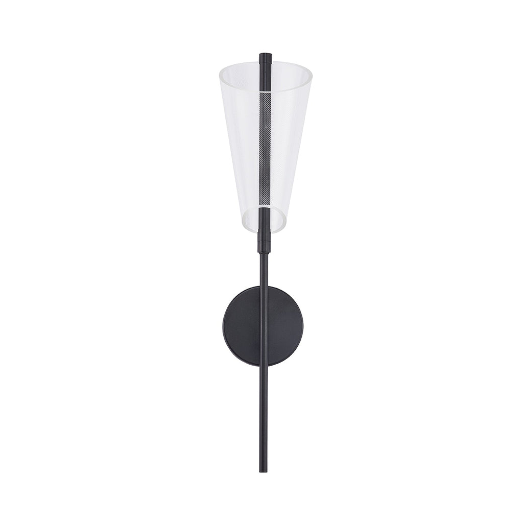 Mulberry 24-in Wall Sconce — Black/Light Guide