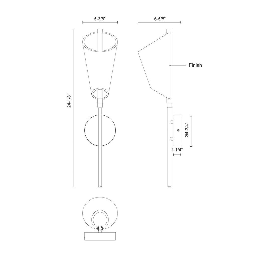 Mulberry 24-in Wall Sconce