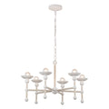 Nadine 25-in Chandelier — Matte White/Cotton