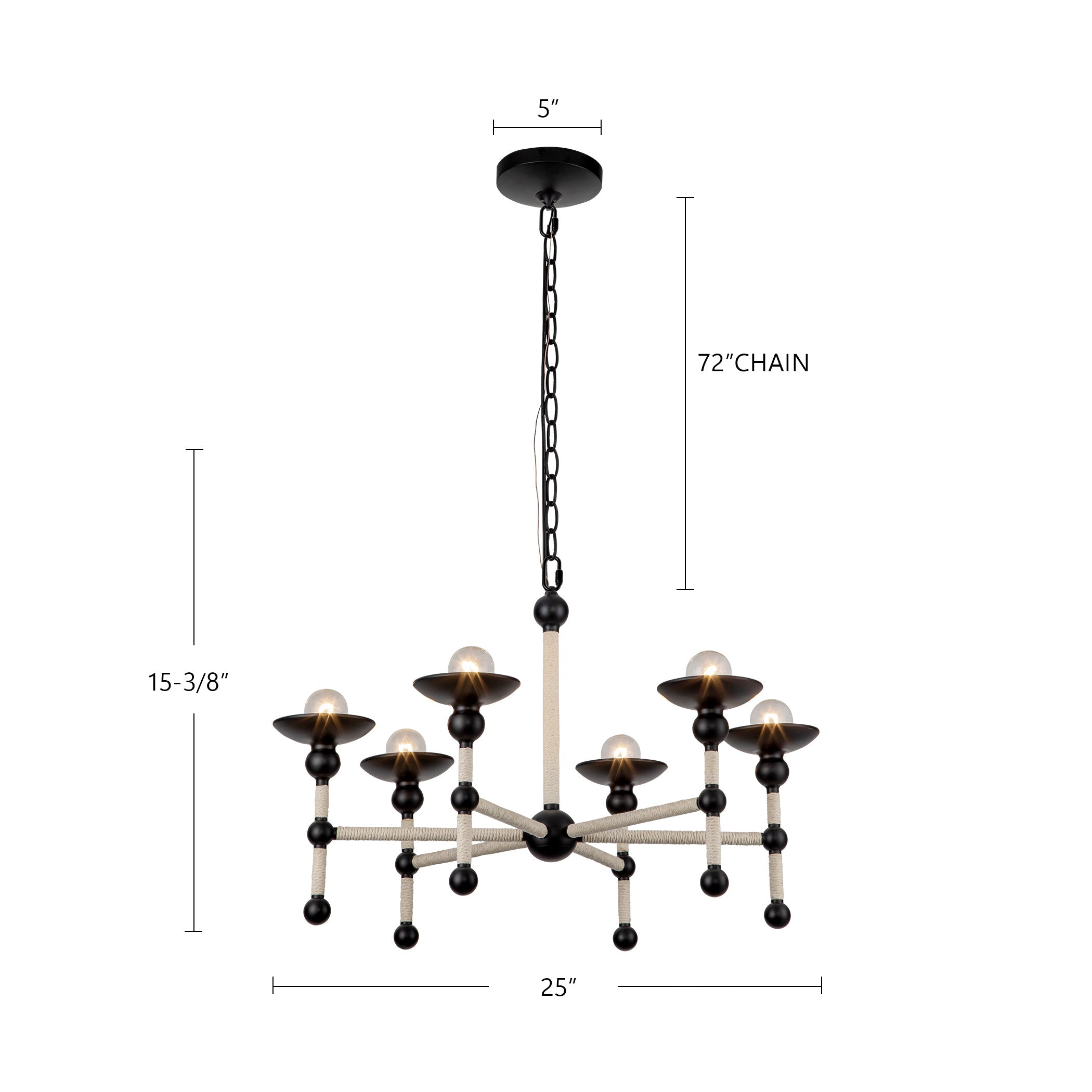 Nadine 25-in Chandelier