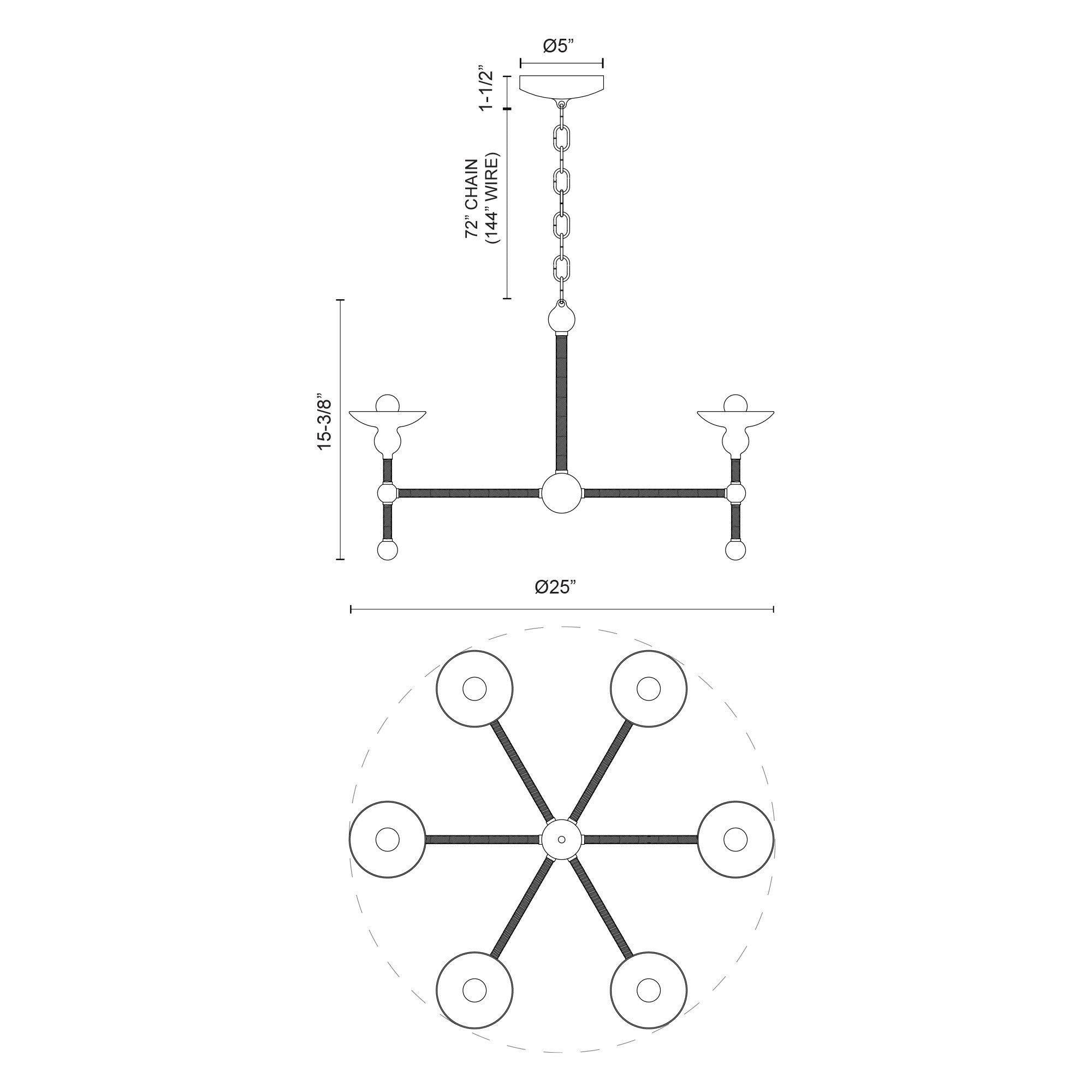 Nadine 25-in Chandelier