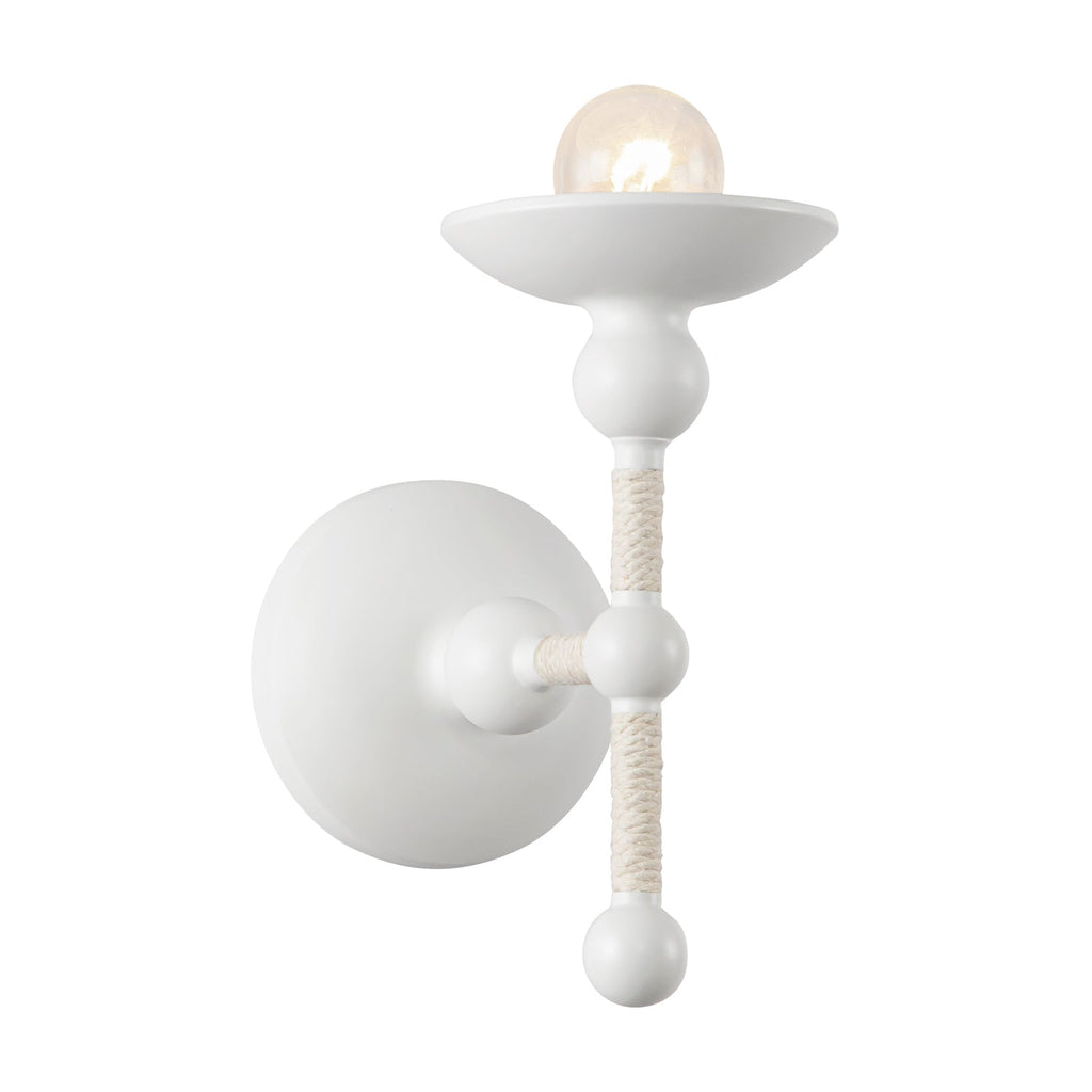 Nadine 4-in Wall/Vanity Light — Matte White/Cotton