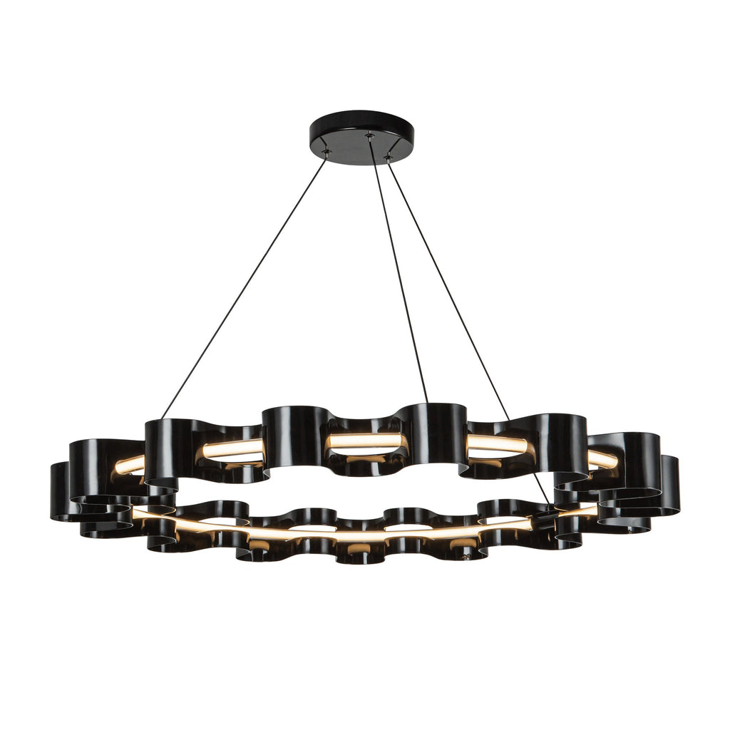 Nami 32-in Chandelier — Glossy Black