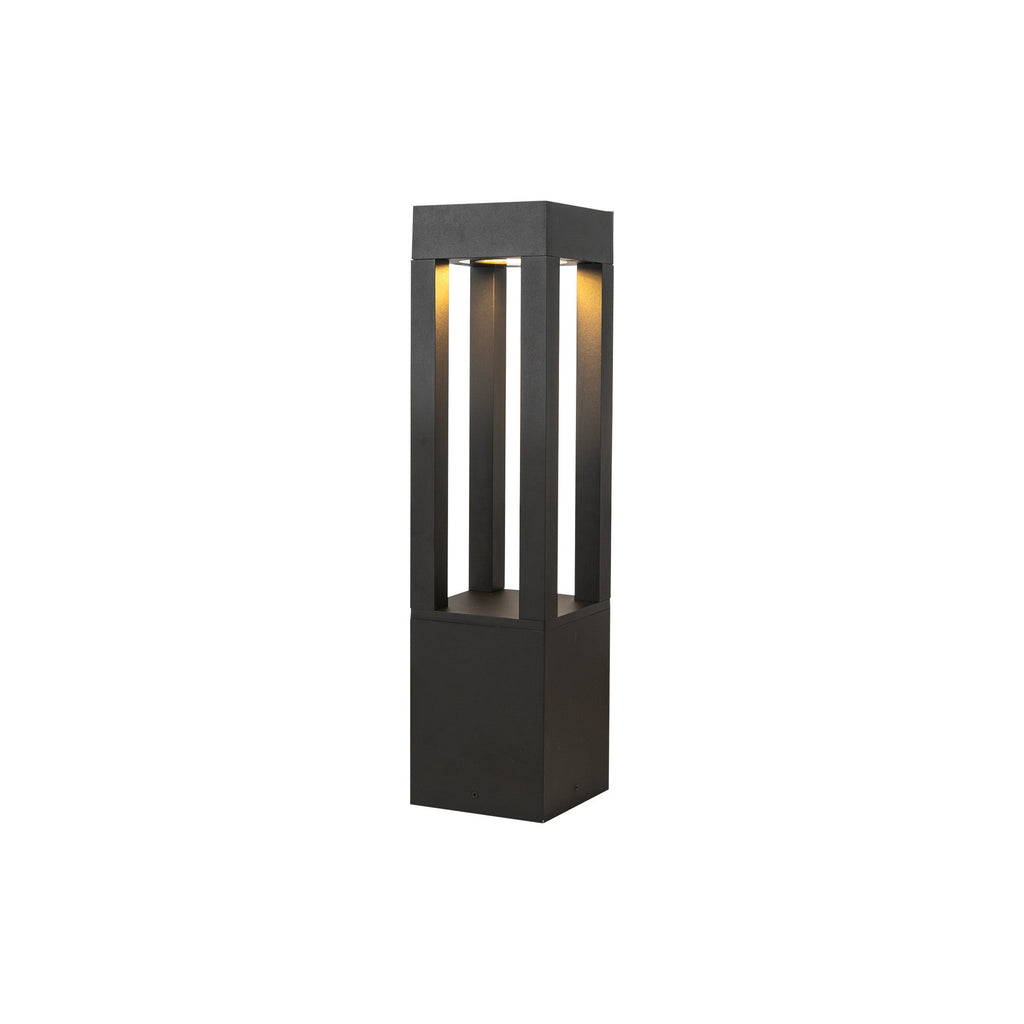 Napa 24-in Exterior Bollard — Black [Universal Voltage]
