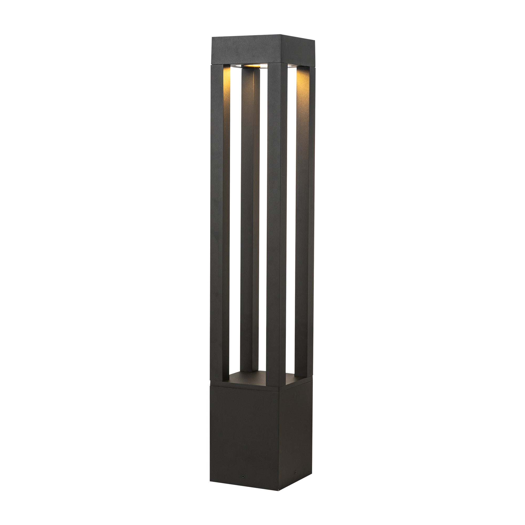 Napa 36-in Exterior Bollard — Black [Universal Voltage]