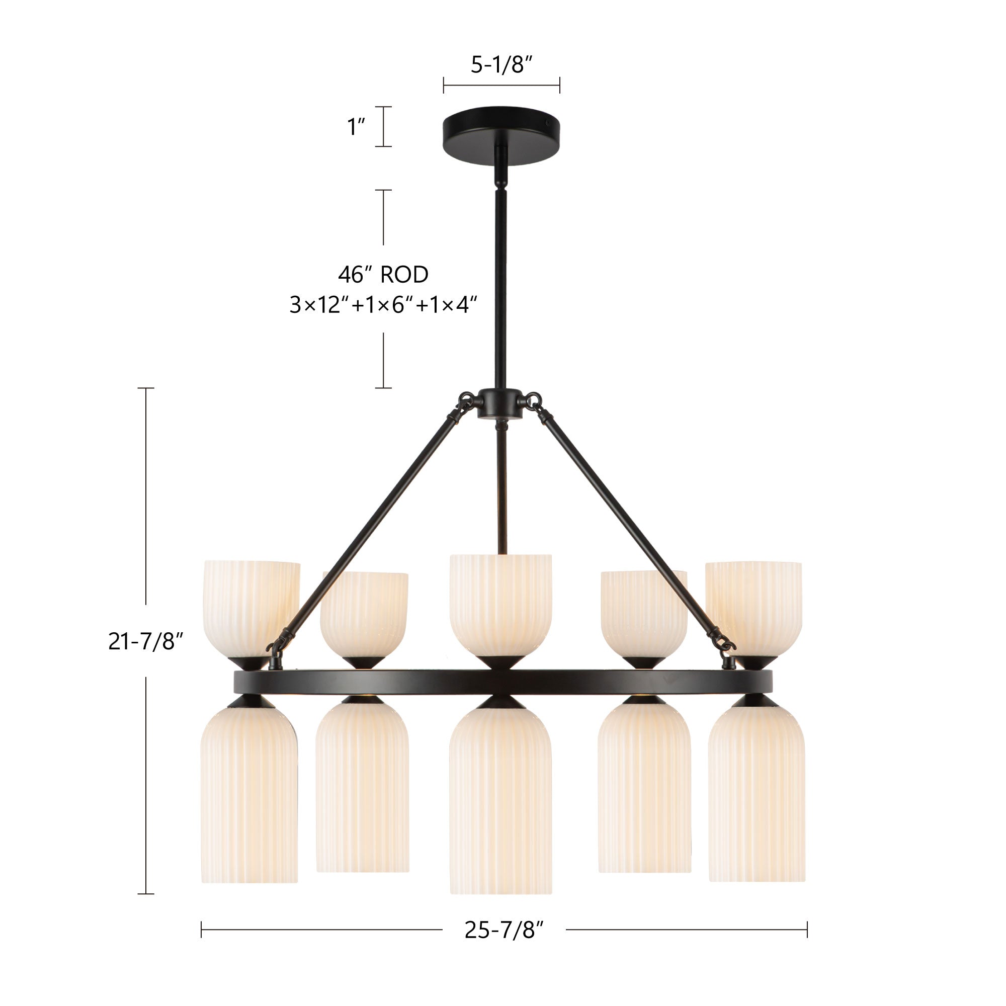 Nelly 26-in Chandelier
