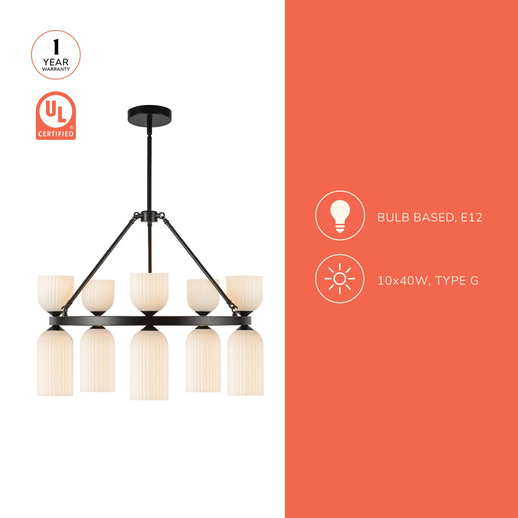 Nelly 26-in Chandelier
