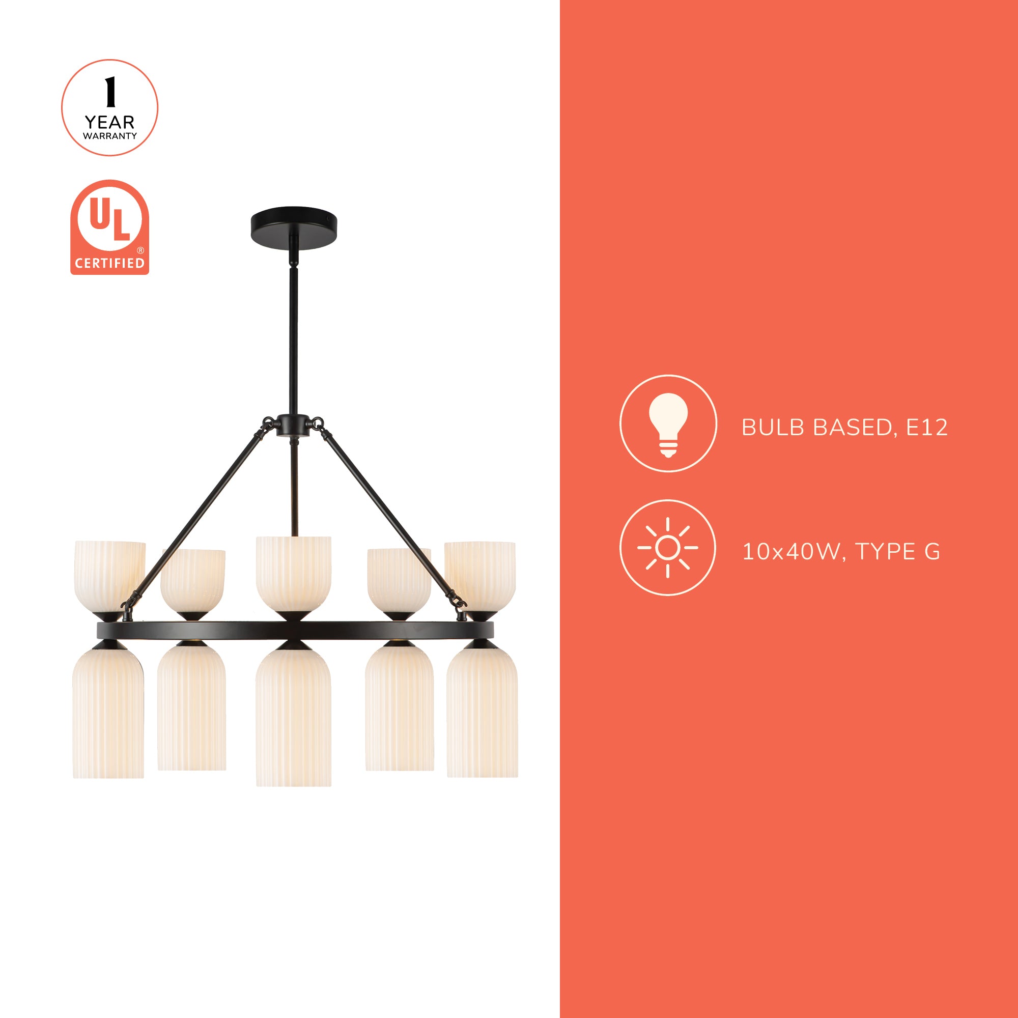 Nelly 26-in Chandelier